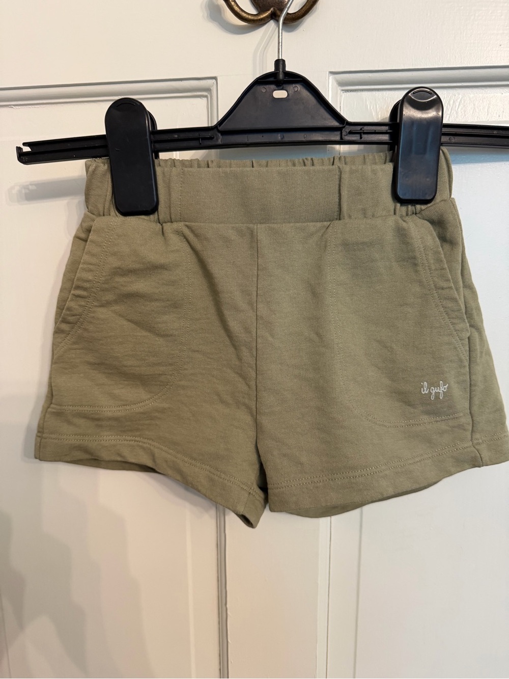 Il Gufo Olive Knit Girls' Athletic Shorts